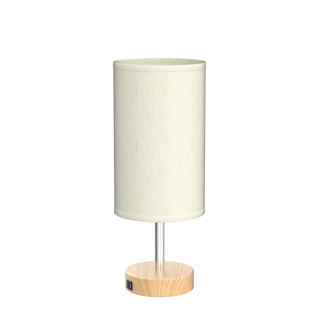 Yarra-Decor Bedside Lamps with USB Port - Touch Control Table Lamp for Bedroom Wood 3 Way Dimmable Nightstand Lamp Set of 2 with Round Flaxen Fabric Shade for Living Room, Dorm, Home Office (2 Pack) Yarra-Decor