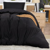 Utopia Bedding Duvet Cover Twin Size - 2 Piece with Zipper Closure - 1 Comforter Cover 68X90 Inches & 1 Pillow Sham 20X26 Inches (Black) Comforter Not Included Utopia Bedding