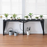 MOHOPE 78.8" Long Console Table with Power Outlets, 7.9" Narrow Sofa Table with USB & Type-C Ports, Skinny Behind Couch Tables with Charging Station, Entryway Table for Hallway, Living Room, Black MOHOPE