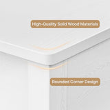 Gizoon Console Table with Drawers, Sofa Table with Storage Shelves, 2-Tier Wooden Entryway Table for Living Room, Kitchen, Hallway, Foyer, White Gizoon
