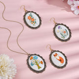ACRNIGHEET 6Sets Flower Embroidery Pendant Kit, Mini Embroidery Kit for Adults, Animals Cross Stitch Kits for Beginner Include Hoop Stamped Floral Cloth Instructions, Adults Craft Kits Creative Gifts