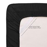 Twin Size Bed Sheets - 4 Piece 1500 Supreme Collection Fine Brushed Microfiber Deep Pocket Twin Sheet Set Bedding - 1 EXTRA PILLOW CASES, GREAT VALUE, Twin, Black Sweet Home Collection