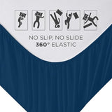 Royale Linens Fitted Sheet Queen - Ultra Soft 1800 Brushed Microfiber - Hotel Luxury Bottom Sheets - Wrinkle Free & Fade Resistant - Deep Pocket Fitted Sheet Only (Queen, Navy) ROYALE LINENS