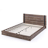 ZINUS Brock Acacia Wood and Metal King Platform Bed Frame - No Box Spring Needed, Easy Assembly Zinus