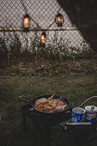 GasOne 200K BTU Propane Burner – Heavy-Duty Propane Stove – Outdoor Burner with Adjustable 0-20Psi Regulator and Steel Braided Hose – Ideal for Home Brewing, Turkey Fry Gas One