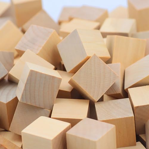 Cheardia 30 Pack 2 Inch Wooden Blocks for Crafts, Unfinished Wood Cubes Square Blank Block for Crafts Making, DIY Decor - WoodArtSupply