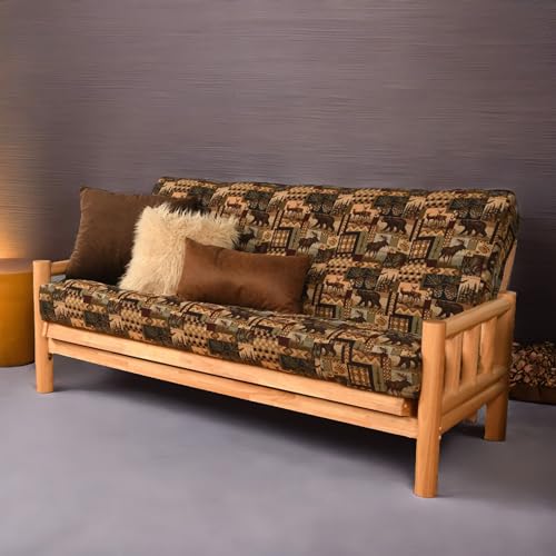Futon Cover Only UpNorth Premium Fabric Collection Fits 6-8 inch Futon Mattress Full Size (Wildlife Resort) FutonX