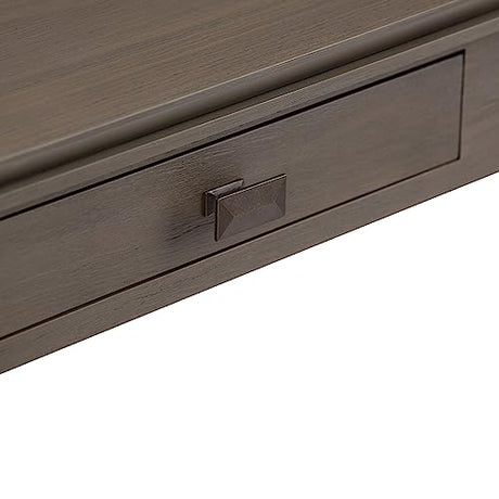 SIMPLIHOME Artisan SOLID WOOD 46 inch Wide Console Sofa Entryway Table in Farmhouse Grey with Storage, 2 Drawers, for the Living Room, Entryway and SIMPLIHOME