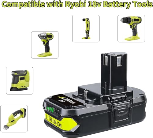 FERRYBOAT 2Pack 3600mAh P102 Replacement for Ryobi 18V Battery Compatible with Ryobi 18 Volt Battery Lithium-ion P102 P103 P104 P105 P107 P108 P109 P122 P190 FERRYBOAT