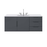 Modway Vitality 48" Single Sink Wall-Mount Bathroom Vanity in Gray White, 47.5 x 47 x 50 Modway