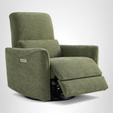 CHITA Power Recliner Chair Swivel Glider, FSC Certified Upholstered Living Room Nursery Reclining Sofa Chair with Lumbar Support, Green