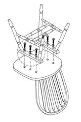Sunset Trading Oak Selections Dining Chair, Light Finish 19.5D x 20W x 38H in Sunset Trading