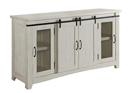 Martin Svensson Home Aspen 65" Solid Wood TV Stand, All Antique White Martin Svensson Home
