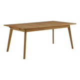 Modway Vienna Outdoor Patio Teak Wood Extendable Dining Table in Natural Modway