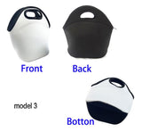 QOMOLANGMA 6 pcs Sublimation Blank Lunch Bag 11.8 x 11.8 in Tote Bag Reusable Insulated Thermal Food Carry Case Handbags with Zipper for Heat Press Transfer Printing (black bottom) QOMOLANGMA