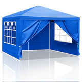 10x10ft Outdoor Wedding Party Canopy Tent,Heavy Duty Waterproof Patio Gazebo Tent,Outside Gazebo Event Shelter Tent,with 4 Removable Sidewalls,for Garden/Patio/Backyard (Blue) Hikarinowa
