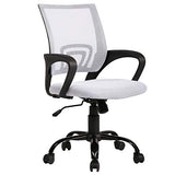 BestOffice Ergonomic Office Chair Mesh Cheap Desk Chair Task Computer Chair Lumbar Support Modern Executive Adjustable Rolling Swivel Chair for Back Pain, White BestOffice