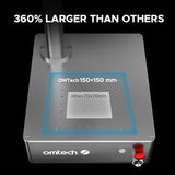 OMTech 50W Fiber Laser Marking Machine with Lightburn and Rotary Aix ±0.01mm Precision | 5.9"x5.9" Area | LightBurn Compatible | Dual Red Dot Locator | 100,000+ Hours Lifespan | OMTech