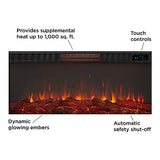 Real Flame Beau 59" Landscape Electric Fireplace with Mantel for Living Room or Bedroom, Replaceable Fireplace Insert Heater, Realistic Log and Flame Effect, Remote Control, Timer Real Flame