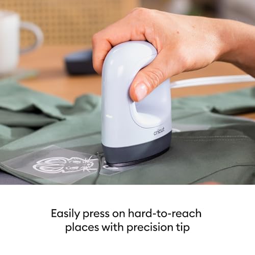 Cricut EasyPress Mini™ LT - Blue - Mini Heat Press for Pressing Shoes, Baby Clothes, T-Shirts, & More - Easy to Use with a Single Setting - Precision Tip - Compact & Portable Mini Iron Cricut