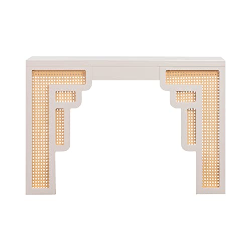 Tov Furniture Suzie Cream & Rattan Console Table Tov Furniture