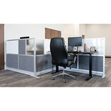 Workflow Modular Wall | Room Divider with Whiteboard, Sound Dampening, & Frosted Acrylic Panels | Expandable Office Partition for Privacy & Stability (53" x 70") S Stand Up Desk Store