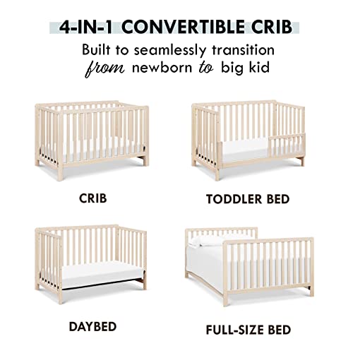 Carter's by DaVinci Colby 4-in-1 Low-Profile Convertible Crib in Washed Natural, Greenguard Gold Certified - WoodArtSupply