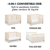 Carter's by DaVinci Colby 4-in-1 Low-Profile Convertible Crib in Washed Natural, Greenguard Gold Certified Carter's by DaVinci