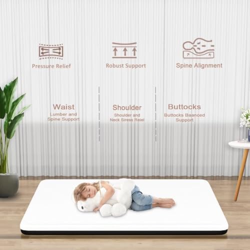 LIYIH 4 Inch Twin Mattress, Memory Foam Mattress, Twin Size Mattresses, Children’s Rooms Mattress,This Mattress has Almost no Odor,CertiPUR-US Certified【2024 New Version】