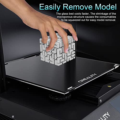 Mefine Creality Ender 3 Glass Bed Upgraded 3D Printer Tempered Glass Plate Build Surface for Ender 3/Ender 3 Pro/Ender 3 V2/Ender 5/Ender 5 Pro/Ender 3 S1, 235x235x4mm Mefine