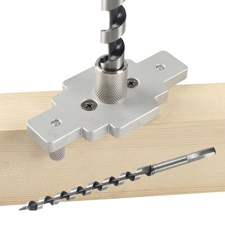 Floating Shelf Bracket Dowel Jig Kit with 1/2" x 9" Drill Bit, Self Centering Straight Hole Drill Guide for Installing Floating Shelf Hidden Bracket 1/2" X 6", 1/2" X 8" MaxxGeek