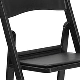 Flash Furniture Hercules™ Series Folding Chair - Black Resin – 1000LB Weight Capacity Comfortable Event Chair - Light Weight Folding Chair Flash Furniture