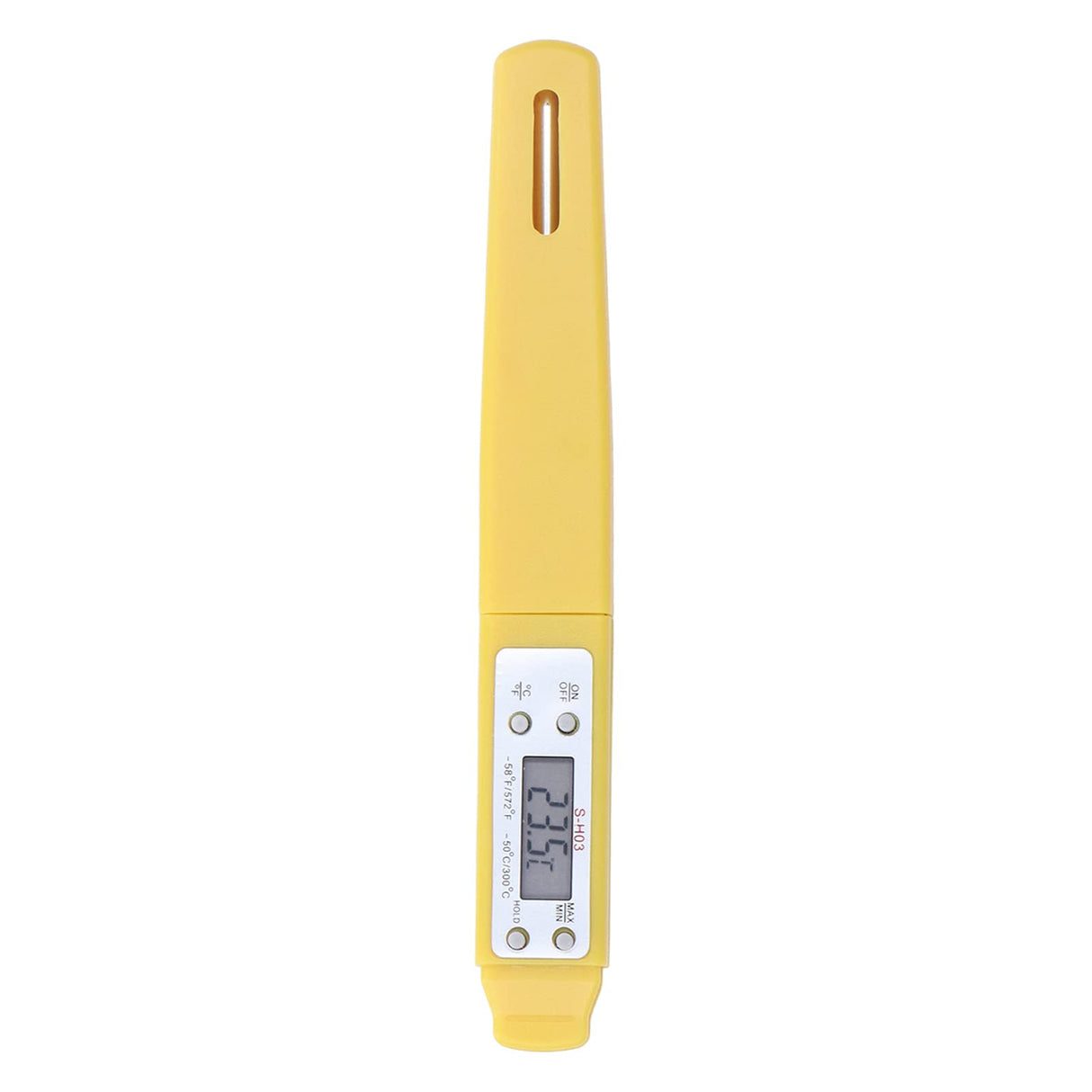 Akozon Digital Food Thermometer Automatic Calibration Pen High Accuracy Electronic Pocket Thermometer Yellow Home and Family Appliance and Decor Akozon