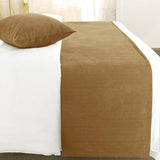 AMBERIS Bed Runner Single Layer Chenille Brown, Modern Style Bed Scarves for Home Hotel Decorations (Pillowcases Sold Separately) AMBERIS