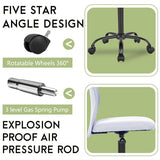 BestOffice Ergonomic Office Chair Desk Chair Mesh Computer Chair Armless Back Support Modern Executive Rolling Swivel Chair with Lumbar Support (White) BestOffice
