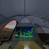 UNP Camping Tent 10-Person-Family Tents, Parties, Music Festival Tent, Big, Easy Up, 5 Large Mesh Windows, Double Layer, 2 Room, Waterproof, Weather Resistant, 18ft x 9ft x78in (Navy Blue) unp
