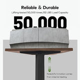 FEZIBO Height Adjustable Electric Standing Desk, 63 x 24 Inches Stand up Table, Sit Stand Home Office Desk with Splice Board, Rusticbrown FEZIBO