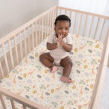 The Peanutshell Baby Crib Bedding Set for Boys or Girls - 3 Pieces - Newborn, Infant & Toddler Bed - Checkered Baby Blanket Set with Fitted Crib Sheet, Dust Ruffle - Elephant Safari Nursery Decor The Peanutshell