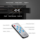 43” Electric Fireplace Mantel Freestanding Electric Fireplace, Remote Control, Adjustable Led Flame, 750W/1500W Black Electactic