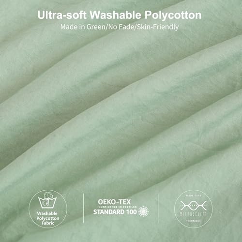 BOHOPOPM Softness Sage Green Twin/XL Comforter Set- Lightweight Super Soft Cozy Modern Polycotton Bedding Blanket Quilt Set for Kid Teen Boy Children Dorm All Season - 1 Down Comforter & 1 Pillowcase BOHOPOPM