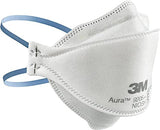 3M Aura Particulate Respirator 9205+ N95, Lightweight, 3 Panel Designed Helps Provide Comfortable and Convenient Respiratory Protection, 3-Pack 3M