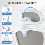 ALLGOD Ergonomic Office Chair, Mesh Desk Chair with Lumbar Support, High Back Home Office Chair with Adjustable Headrest and Flip-Up Arms, Comfortable Computer Chair, Thick Cushion, 300 LBS, LightGray ALLGOD