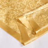 Cobedzy Gold Satin Bed Runner for King Size Beds(1.8m), 50 x 240cm(20" x 94") Jacquard Bed Scarf Satin Bedding Scarves for Hotel, Home, Guesthouse Cobedzy