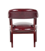 Boss Captain’s Chair In Burgundy Vinyl Boss Office Products