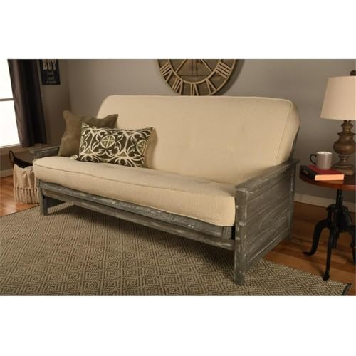 Kodiak Furniture Coil Hinged Full-Size Futon Mattress in Cream-Frame Not Included Kodiak Furniture