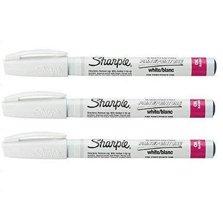 SHARPIE Fine Point Paint Marker [Set of 3] Color: White SHARPIE