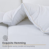 ABOUTABED Twin Comforter Duvet Insert White, All Season Down Alternative Comforter, Ultra Soft Quilted Bedding Comforter with 8 Corner Tabs, Machine Washable ABOUTABED