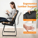 CLATINA Leather Guest Chair with Padded Arm Rest for Reception Meeting Conference and Waiting Room Side Office Home Black with Sled Base 8 Pack CLATINA
