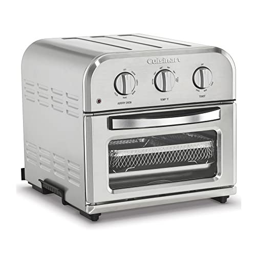 Cuisinart TOA-26 Compact Airfryer Toaster Oven, 1800-Watt Motor with 6-in-1 Functions and Wide Temperature Range, Air Fryer, Stainless Steel Cuisinart