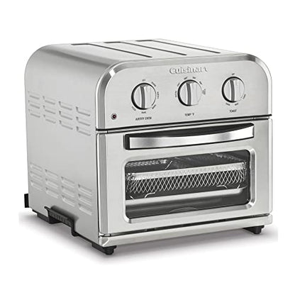 Cuisinart TOA-26 Compact Airfryer Toaster Oven, 1800-Watt Motor with 6-in-1 Functions and Wide Temperature Range, Air Fryer, Stainless Steel